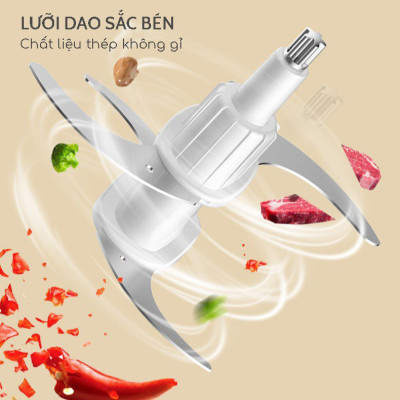 Máy xay thịt đa năng SEKA SK2287, 2 cối thủy tinh, thiết kế 4 - 6 lưỡi dao sắc bén, Công suất mạnh 500W hàng nhập khẩu