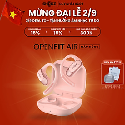 [MỞ BÁN] Tai Nghe Không Nhét Tai Bluetooth True Wireless Earbuds Shokz OpenFit Air T511- Hàng Chính Hãng