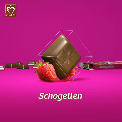 Sôcôla Thanh 13 Vị Schogetten - Sữa Chua Dâu Tây - 100g