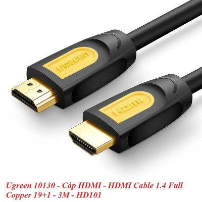 Ugreen UG10130HD101TK 3M màu Vàng Cáp tín hiệu HDMI chuẩn 2.0 hỗ trợ phân giải 4K * 2K 60hz - HÀNG CHÍNH HÃNG
