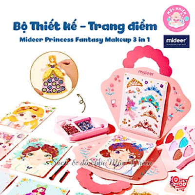 Bộ trang điểm thiết kế thời trang tổng hợp Mideer 3 trong 1 - Princess Fantasy Makeup - Dành cho bé gái từ 3 tuổi