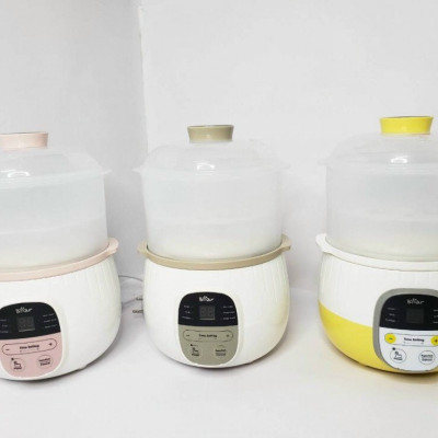 Nồi Nấu Cháo Chậm, Chưng Yến, Ninh Hầm Đa Năng Bear 0,8L SUBE001 - Hàng Chính Hãng, Bản Quốc Tế Bảo Hành 18 Tháng