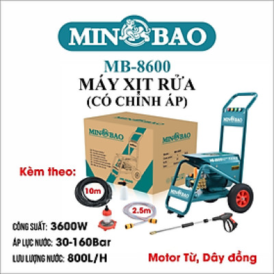 MÁY XỊT RỬA 3600W MB-8600 CÓ CHỈNH ÁP MINBAO -HÀNG CHÍNH HÃNG