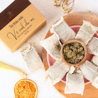 Combo 1 dầu gội cốt bồ kết + 1 hộp thảo mộc vệ sinh cho mẹ Wonmom