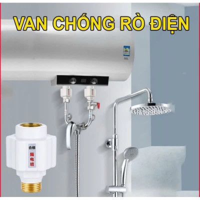 Bộ 2 Van Chống Giật Bình Nóng Lạnh – Ren Đồng Chịu Nhiệt, Chống Rò Điện Hiệu Quả, Loại Tốt
