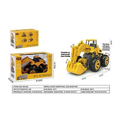 Đồ chơi xe xúc công trình quán tính 678-9031E – Mô hình xe xúc cho bé trai