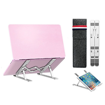 Giá Đỡ cho Laptop Hợp Kim Nhôm Cao Cấp Có Thể Gấp Gọn, Giúp Tản Nhiệt Laptop, Macbook, Máy Tính Xách Tay. 07 Vị Trí Điều Chỉnh Góc Độ FS060 - Hàng Chính Hãng