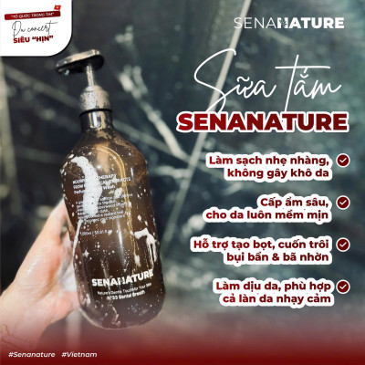 (Tặng 3 nạ) Sữa tắm nước hoa SENANATURE NOURISHING THERAPY FROM BOTANICAL EXTRACTS Perfumed Body Wash 1000ml