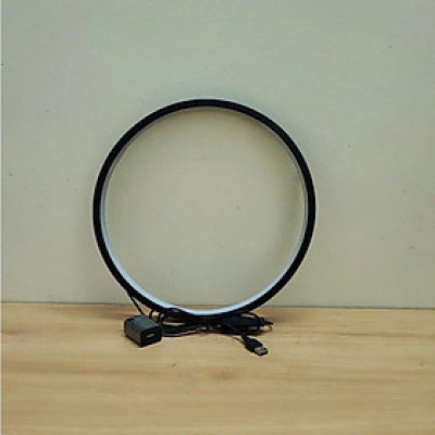 Kệ Gỗ Cao Cấp Kết Hợp Đèn LED Trang Trí Vòng Hào Quang 20/30/40cm – 3 Màu – Decor Bàn Làm Việc, Bàn Trà – Kèm Quà Tặng