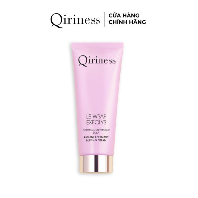 Kem tẩy da chết không hạt làm trắng sáng đều màu da nguồn gốc thiên nhiên Qiriness Radiant Enzymatic Buffing Cream 75ml