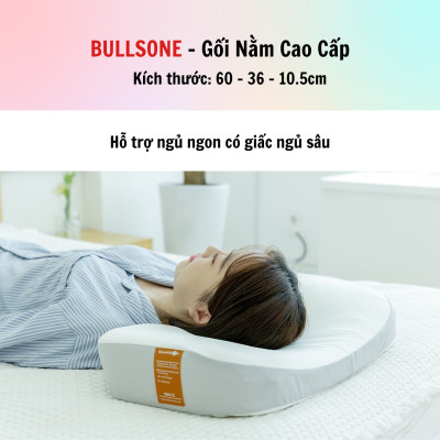 Gối đầu cao cấp Bullsone Hàn Quốc HQGD04 chất liệu Aircell Vetagel - Hàng Chính Hãng