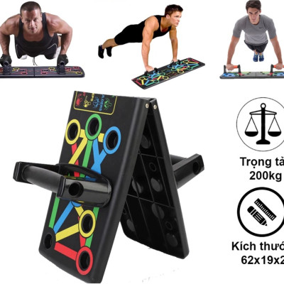 Bảng Dụng Cụ Tập Hít Đất , Tập Chống Đẩy Theo Màu Sắc, Mỗi Màu Sắc Sẽ Tương Ứng Với Bài Tập Khác Nhau Thiết Kế Dày Nhiều Bài Tập - Hàng Chính Hãng BORO SPORT