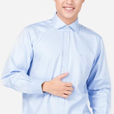 Áo Sơ Mi Nam Tay Dài Aligro Màu Xanh ALG0009