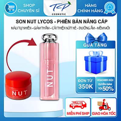 SON NUT LYCOS có màu - Son Dưỡng Môi Lycos căng mọng, dưỡng ẩm, mờ thâm, cải thiện nứt nẻ. 10g