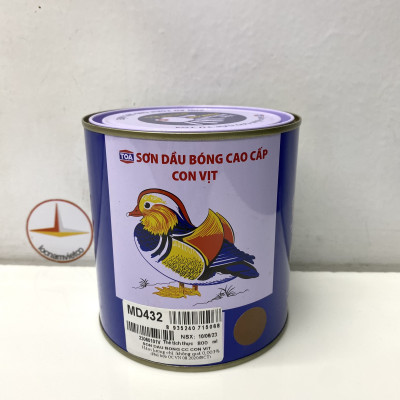 Sơn dầu cao cấp TOA Con Vịt màu nâu MD 432 _ 800 ml
