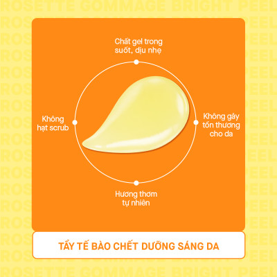 Gel Giúp Loại Bỏ Tế Bào Da Chết Dưỡng Sáng Da 120G Rosette Gommage Bright Peel