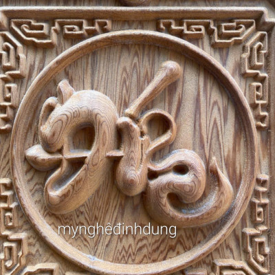 Cặp Tranh chữ cha mẹ bằng gỗ ngọc am thơm nức kt 30x97x4cm 