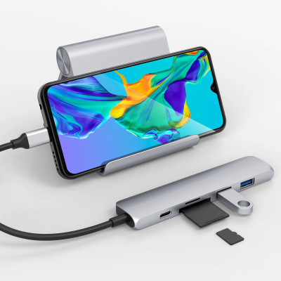 Cổng Chuyển Hyper HyperDrive Bar 6-in-1 USB-C Hub (HD22E) For Macbook, Ipad Pro 2018, PC & Devices - Hàng Chính Hãng