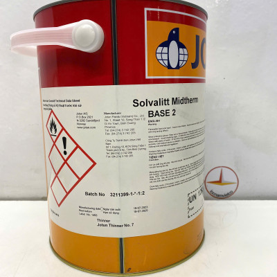 Sơn chịu nhiệt Jotun Solvalitt Midtherm (260°C) Base 2 màu xám - Grey 0071_ 5L
