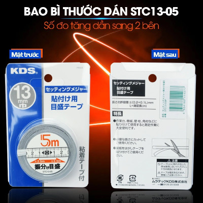 Thước dán đo từ giữa sang 2 bên Nhật Bản KDS