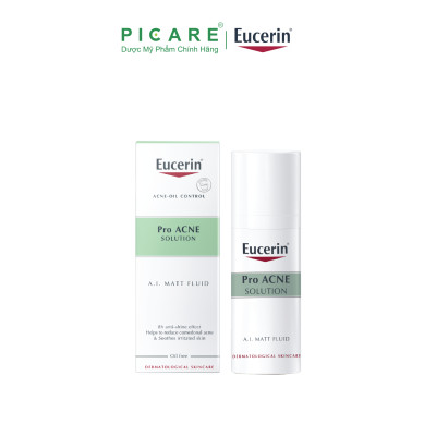 Kem Kiểm Soát Dầu cho Da Mụn Eucerin ProACNE Solution Matt Fluid (50 ml)