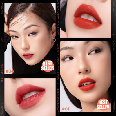 Son kem lì nhiều dưỡng GLAMRR Q LONG WEAR LIP CREAM 5g by Gilaa