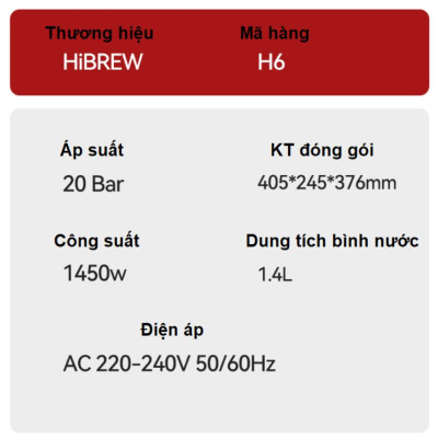 Máy pha cà phê 4 trong 1, Espresso, Viên Nén Nespresso, Nescafe Dolce, Kcup Thương hiệu Mỹ cao cấp HiBREW - H6 - HÀNG CHÍNH HÃNG