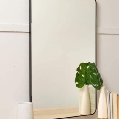 Gương Groves chữ nhật viền khung nhômđen Gtd- 700x500 mm (sang trọng hiện đại, quý phái)