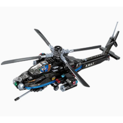 QMAN - 11024 Bộ đồ chơi xếp hình mô hình xe trực thăng