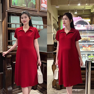 Đầm bầu Polo thun tăm dáng dài trẻ trung, năng động đi làm, đi chơi Nữ Women