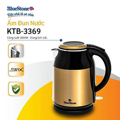 Ấm đun siêu tốc BlueStone KTB-3369 - Dung tích 1.8 lít - Hàng chính hãng