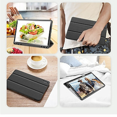Bao da cho Samsung Galaxy Tab S10 Lite , S10 Fe , S10 Plus , S10 Fe Plus , S11 DUX DUCIS Smartcover - Hàng nhập khẩu