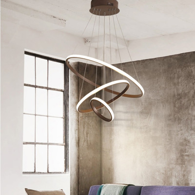 Đèn thả 3 vòng IRENE 3 chế độ màu ánh sáng trang trí nội thất 