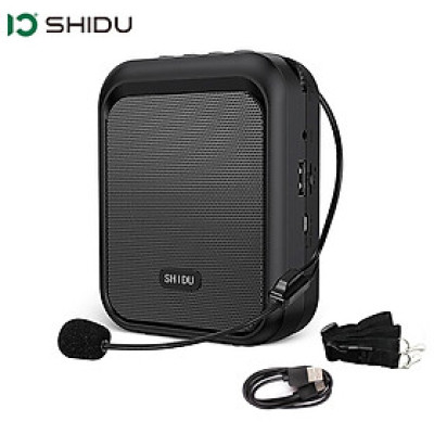 Máy Trợ Giảng Có Dây Shidu SD-M100 Cho Giáo Viên - Hàng Chính Hãng. SHIDU M100 Mini Portable Rechargeable Bluetooth Speaker with Wired Microphone Headset 10W 1800mAh Supports MP3 Format Audio for Teacher, Taxi Driver, Coaches, Training, Tour Guide