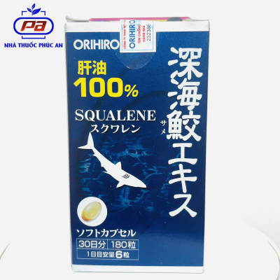 Viên uống dầu gan cá Squalene Orihiro Nhật Bản 390 viên hỗ trợ xương khớp, tim mạch