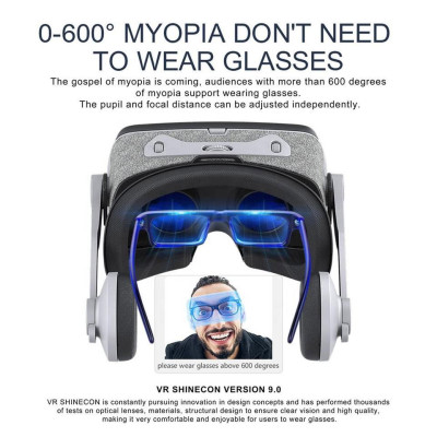 Shinecon G07E - Kính Thực Tế Ảo VR Shinecon 2018 version 7 G07E - Hàng Chính Hãng - VR SHINECON G07E 9th Generation Virtual Reality 3D Video Glasses Game Virtual Reality Glasses VR Headset Helmet for Android IOS