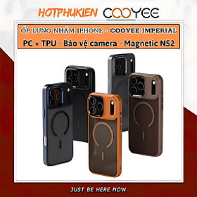 Ốp lưng nhám từ tính chống sốc DuraArmor Pro bảo vệ camera cho iPhone 17 Pro Max / 17 Pro hiệu COOYEE Imperial Magnetic -Viền TPU chống sốc đệm khí, Lưng PC nhám chống vân tay, Magnetic N52 thế hệ mới - Hàng nhập khẩu