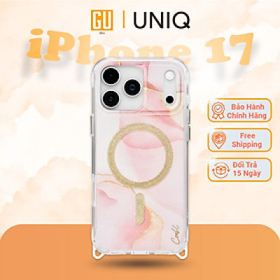 Ốp UNIQ COEHL AERIS Cho iPhone 17 Pro Max Sắc Hồng Đá Cẩm Thạch Cảm Hứng Chuyển Động Nhẹ Nhàng Không Khí Và Ánh Sáng Hàng Chính Hãng