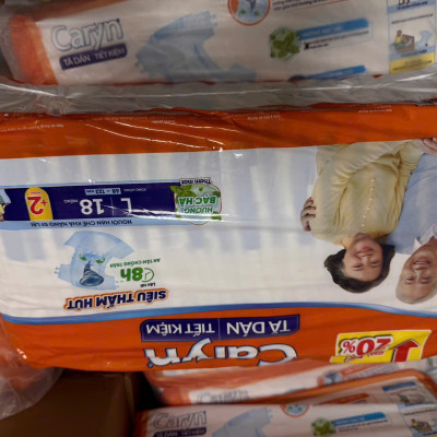 Combo 2 gói tã dán người già Caryn ngày và đêm siêu tiết kiệm gói lớn L18 miếng 