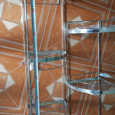 KỆ GÓC 3 TẦNG PHÒNG TẮM - INOX 304