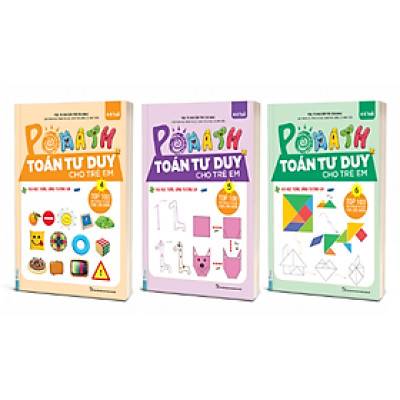 Combo 3 Cuốn Pomath Toán Tư Duy Cho Trẻ Em 4 - 6 tuổi (Tập 4,5,6)