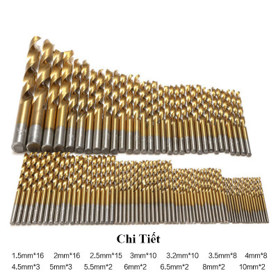 Bộ 99 mũi khoan thép phủ titan ABG cao cấp đường kính 1.5 – 10mm dùng được tất cả mẫu máy khoan cầm tay thông dụng