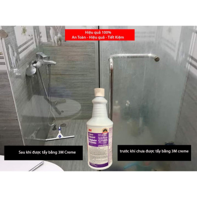 Dung dịch tẩy ố kính xe Ô Tô, vảy cá trên vách kính, tẩy rỉ sét inox, vệ sinh bồn tắm 3M 946ml