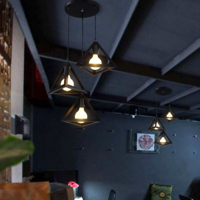 Bộ đèn thả bàn ăn PALETE kiểu dáng độc đáo trang trí nội thất - kèm bóng LED và đế ốp trần