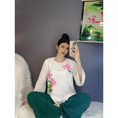 ĐỒ LAM ĐI CHÙA #Mã Freeship Xtra# Sen Lụa Tơ