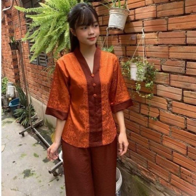 ĐỒ LAM ĐI CHÙA Lụa Phối Gấm Cao Cấp