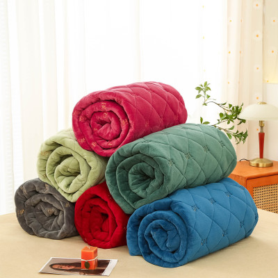 Thảm nỉ bọc đệm LYG thêu họa tiết siêu êm ái tặng kèm 2 vỏ gối cùng màu