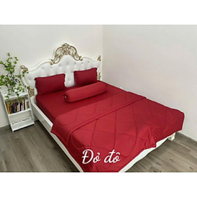 Bộ chăn drap gối thun Hàn Quốc loại 1 có mền 5 món ( 1 drap + 1 chăn chần bông + 3 áo gối) HOẶC mền lẻ