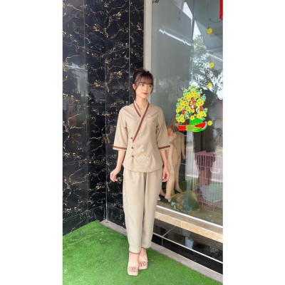 Đồ Lam Đi Chùa # Tim Viền