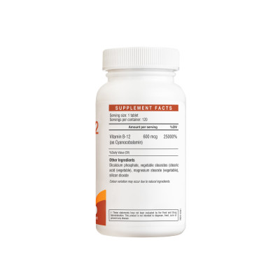 VIÊN UỐNG BỔ SUNG VITAMIN B12 GIẢM MỆT MỎI VÀ SUY NHƯỢC LAC VITAMIN B12 600MCG TIME-RELEASE (120 VIÊN)